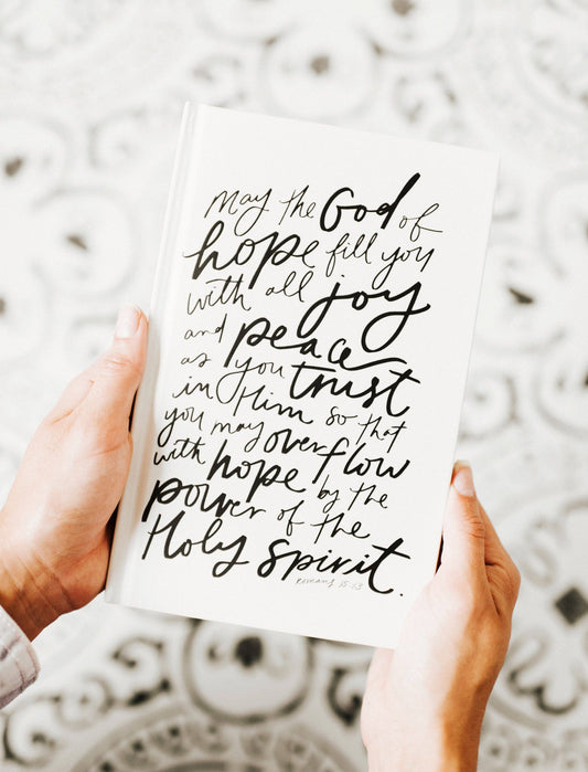 Jenessa Wait - Hardcover Journal: May the God of hope