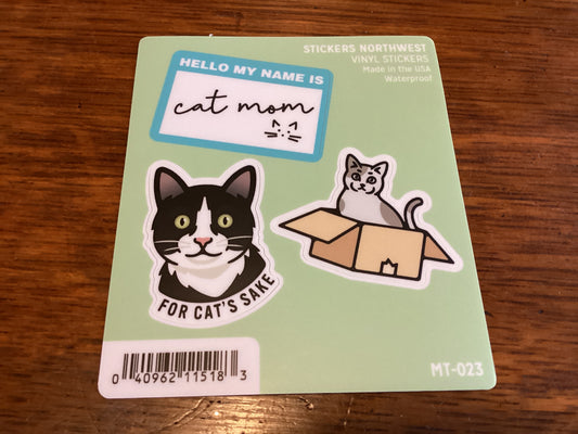 Cat Mom Mini Trio Stickers