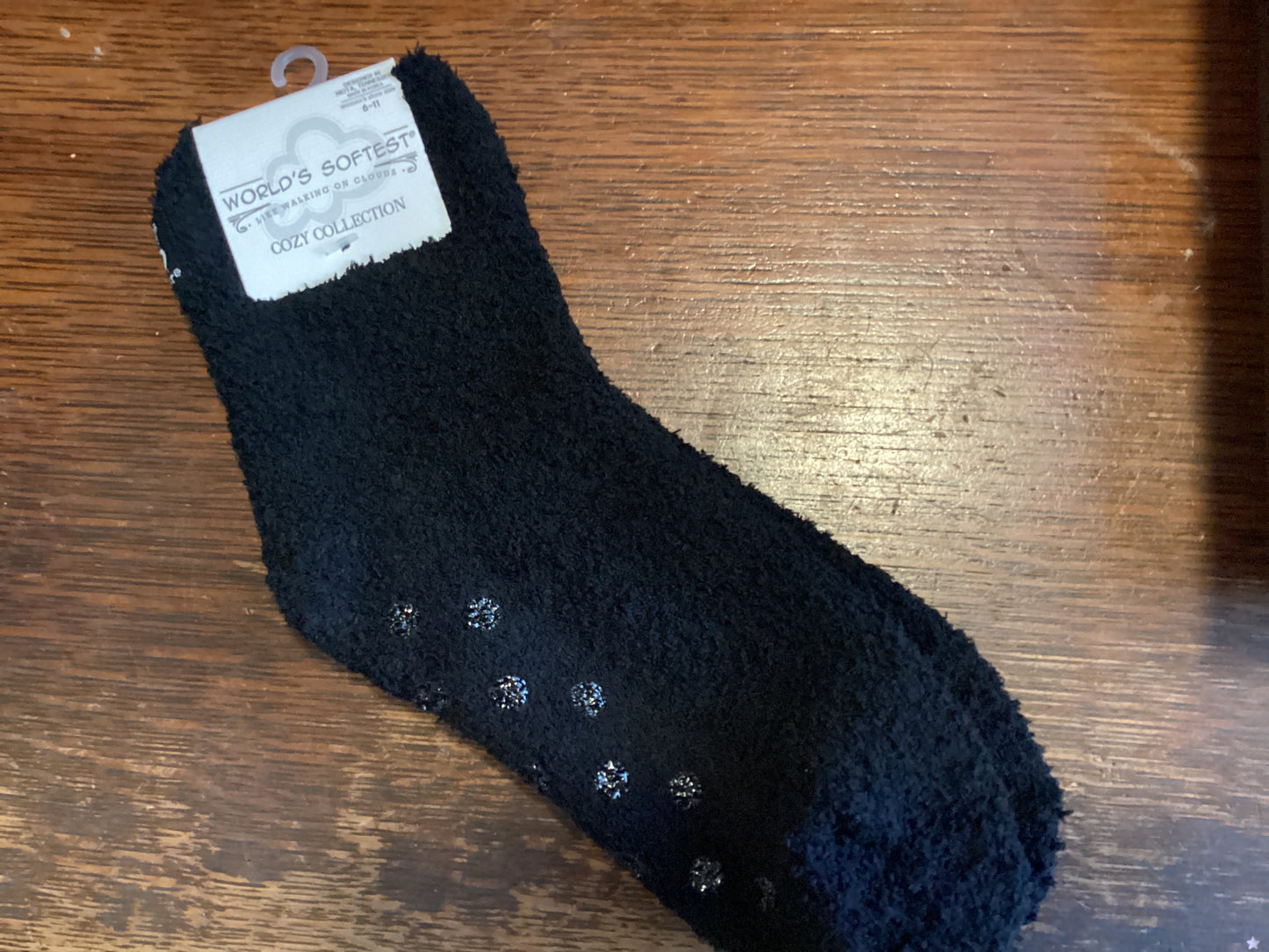 Black Cozy Crew Socks