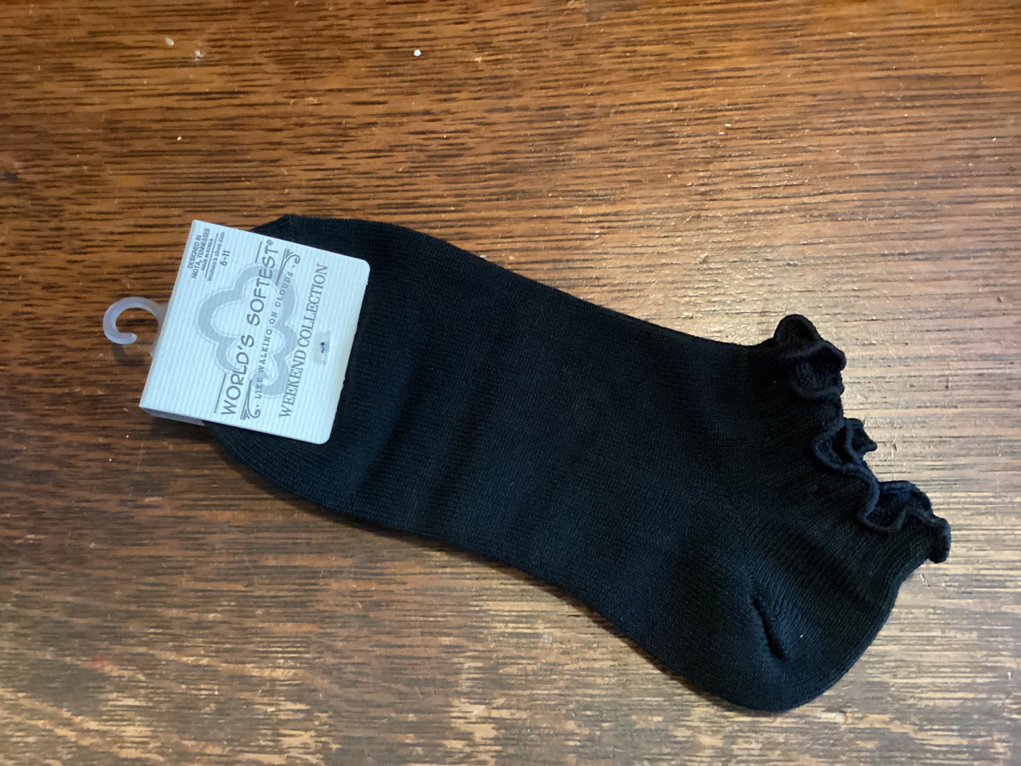 Black Ruffle Ankle Socks