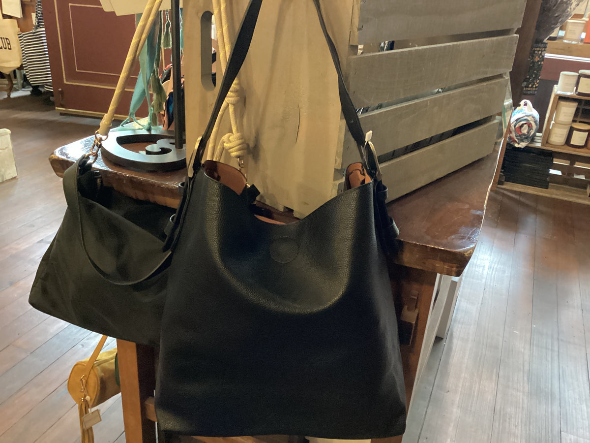 Black Hobo Black Handle Handbag