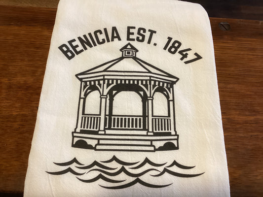 Benicia Est. 1847 w/Gazebo Tea Towel