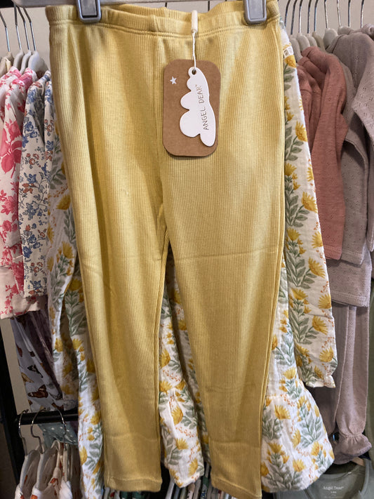 Winter Dandelions- Ladder Trim Dress and Ribbed Leggings