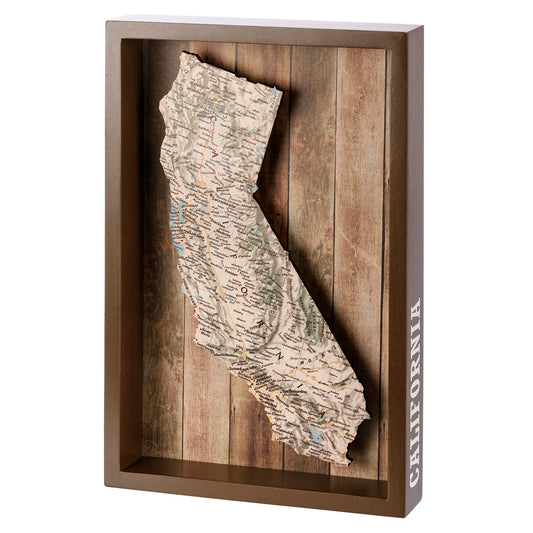California Map Wood Sign