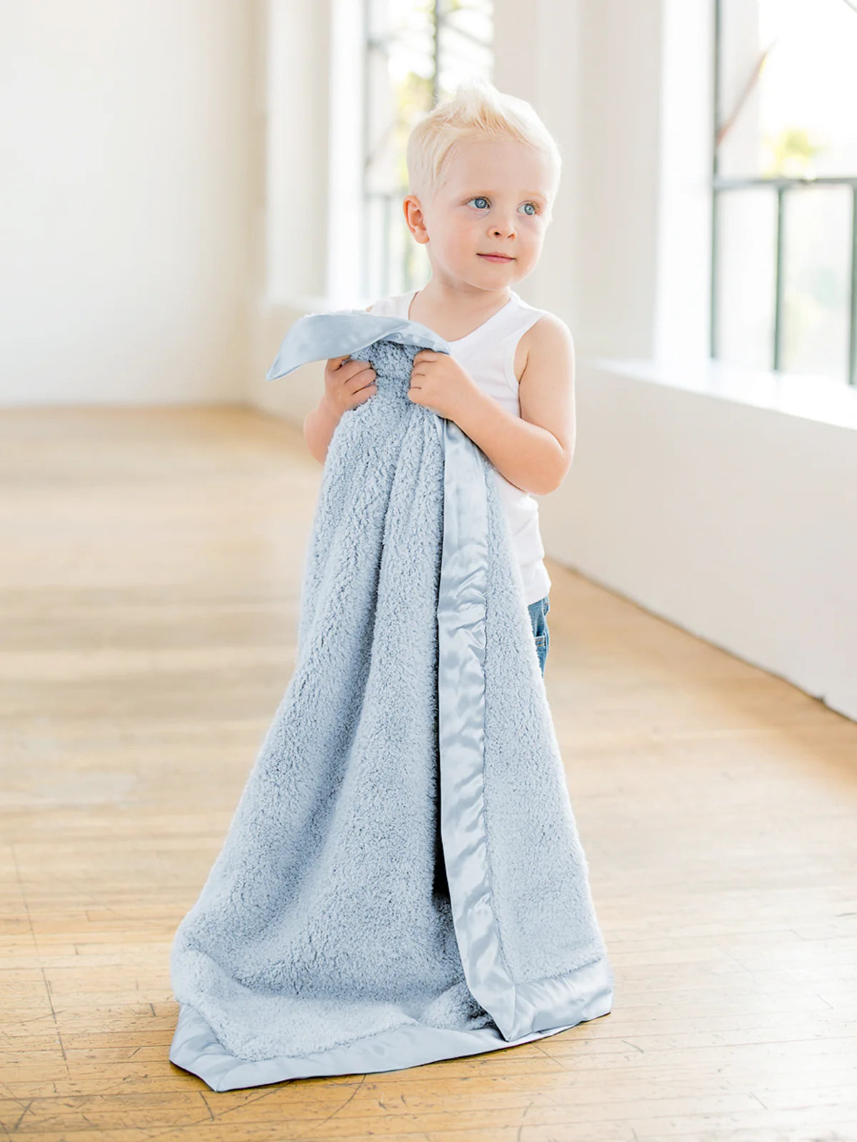 Chenille Baby Blanket | Light Blue