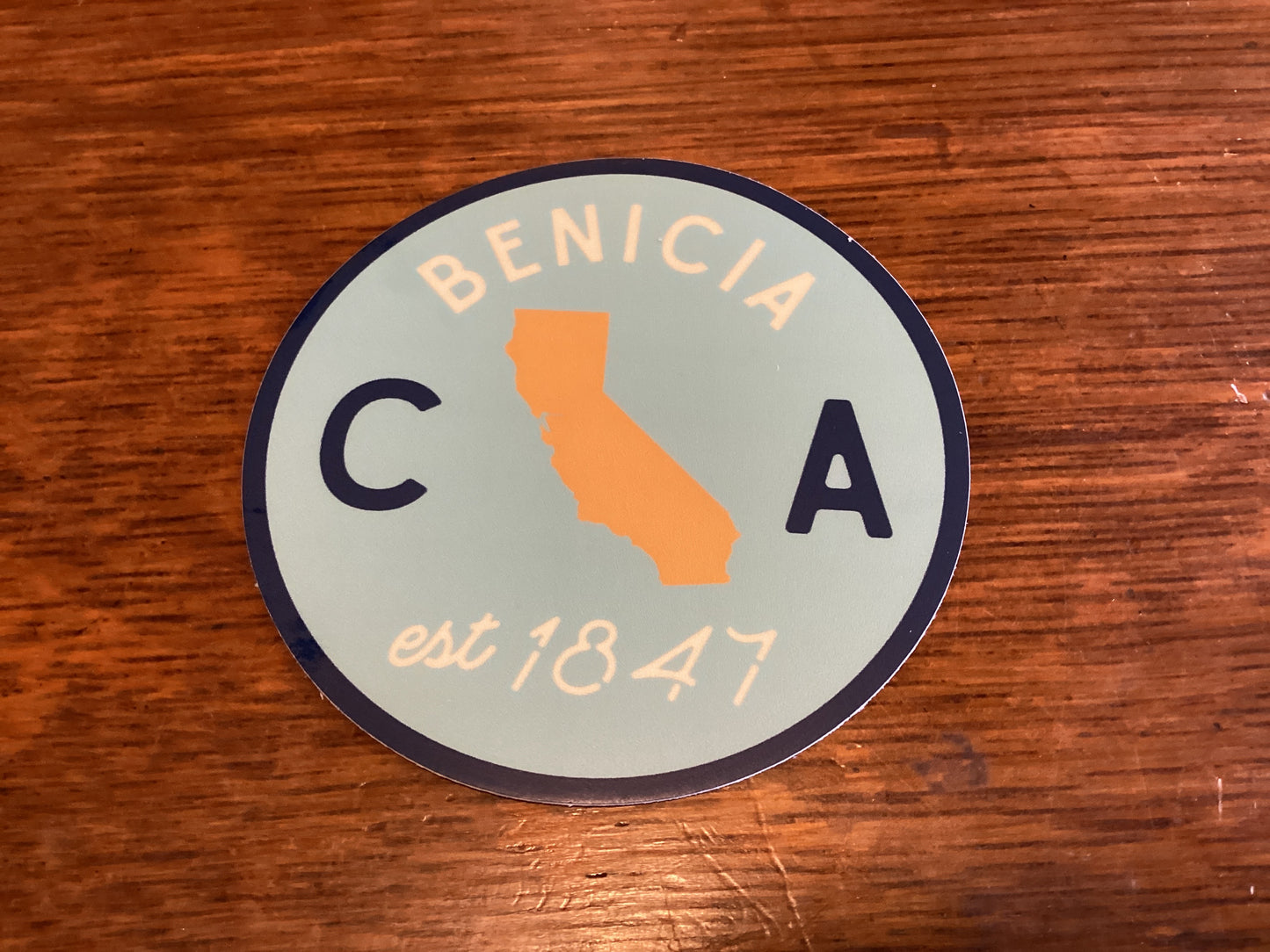 I Name Drop Sticker - Benicia California Circle