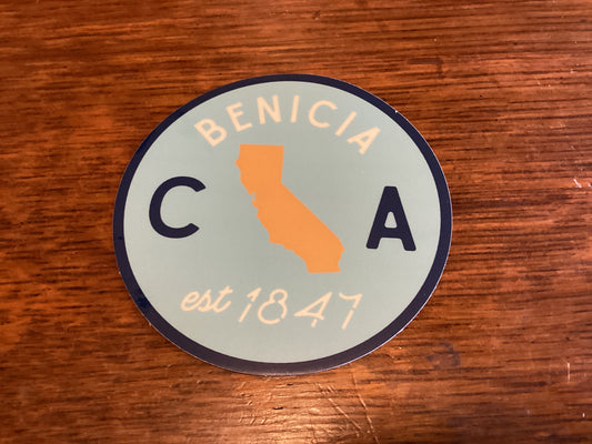 I Name Drop Sticker - Benicia California Circle