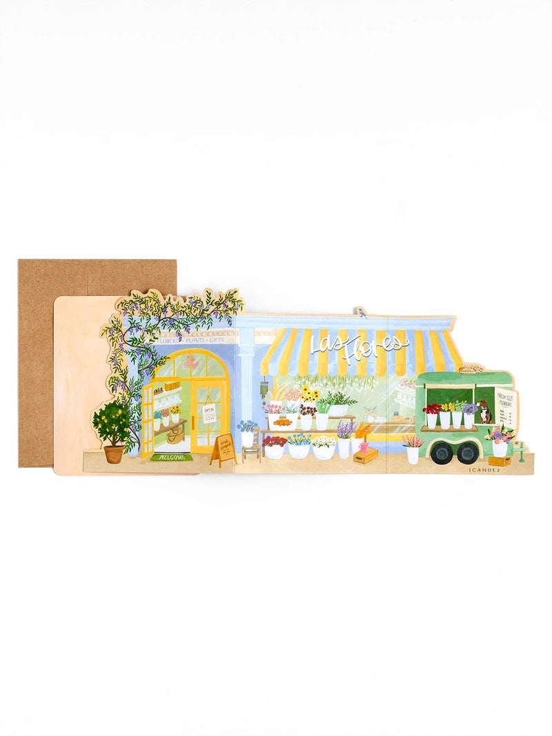 Flower Shop Accordion Greeting Card
