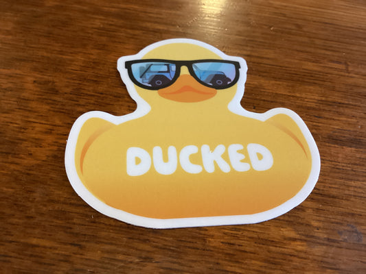 Ducked Jeep Duck Sticker