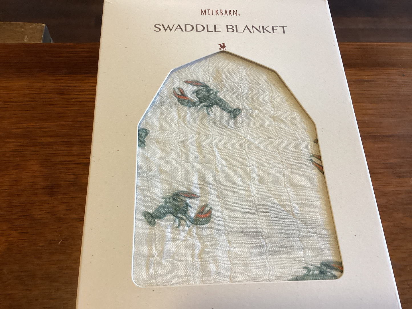 Mint Lobster Swaddle Blanket