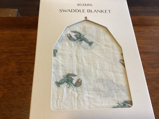 Mint Lobster Swaddle Blanket