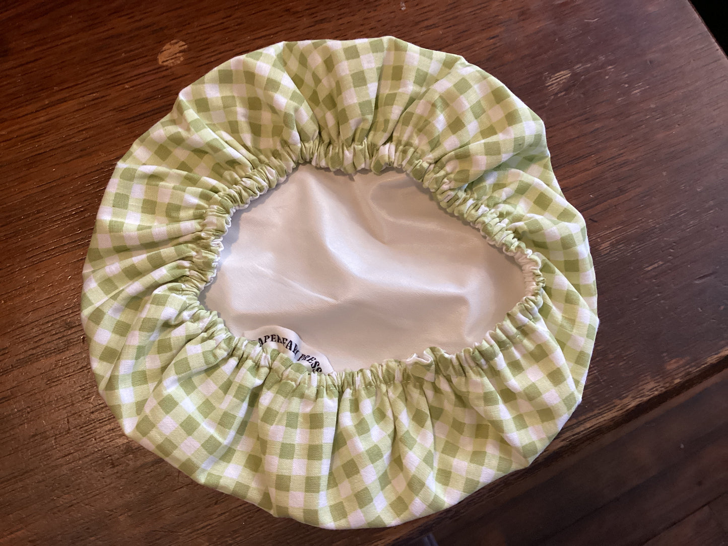 Green Gingham Bowl Covers