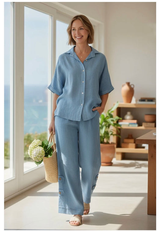 Short Sleeve Linen Shirt