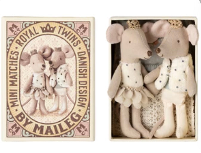 Royal Twin Mice | Little Sister and Brother in Matchbox