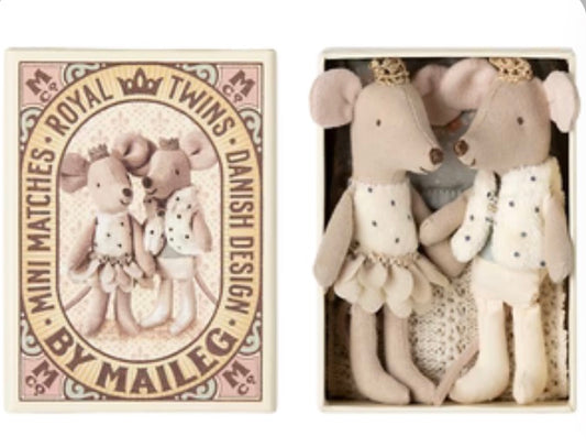 Royal Twin Mice | Little Sister and Brother in Matchbox