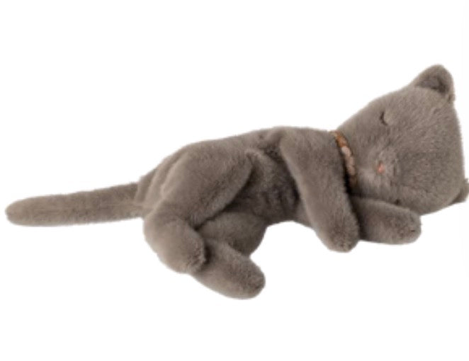 Sleeping Kitten Small Plush | Grey