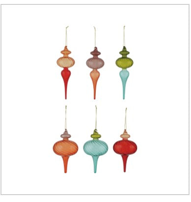 Two-Tone Glass Finial Ornament