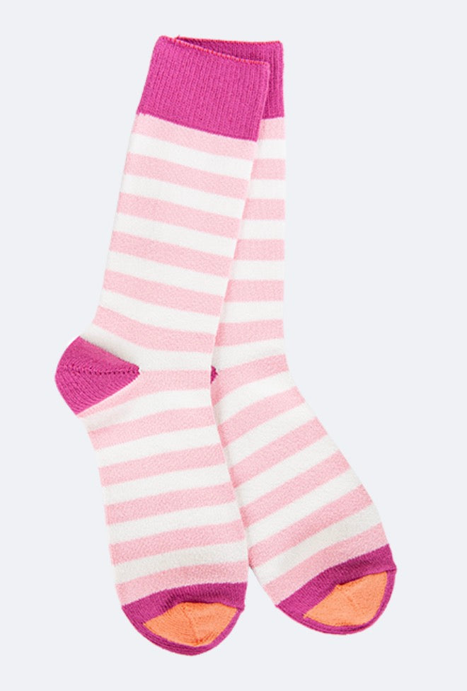 Wild Strawberry True Stripe Crew Socks