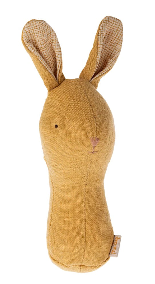 Lullaby Friends Bunny Rattle | Dusty Yellow