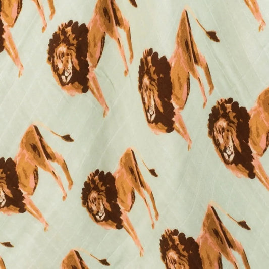 Milkbarn Big Lovey Lion Three Layer Muslin Blanket