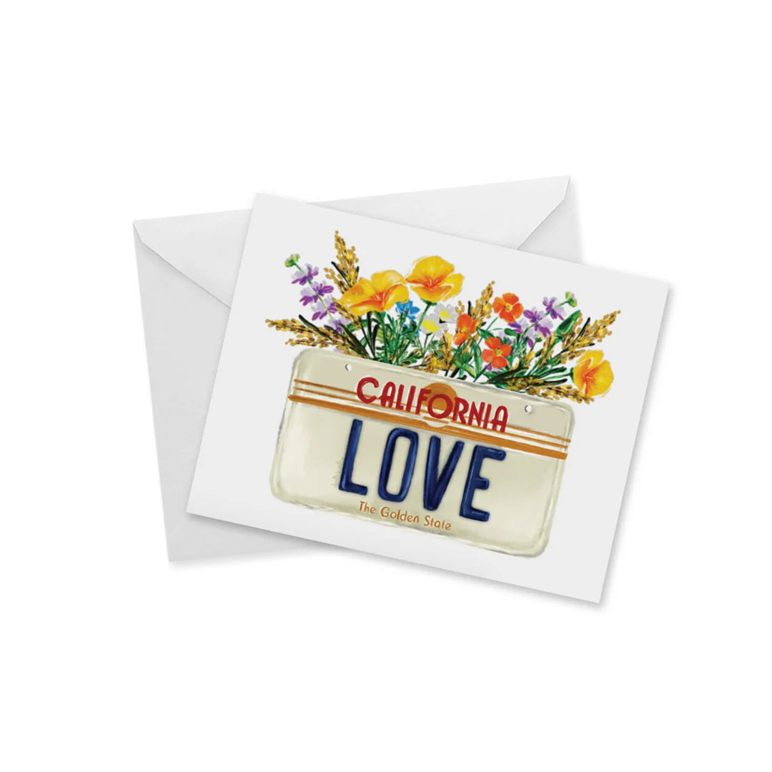 California Love-License Plate-Notecard