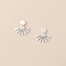 Refined Earring Collection Sunburt Ear Jacket silver