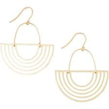 Solar Rays Gold Earrings