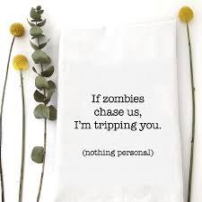 If Zombies Chase Tea Towel