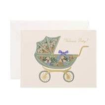 Rifle Paper Co. - Floral Pram Baby Card