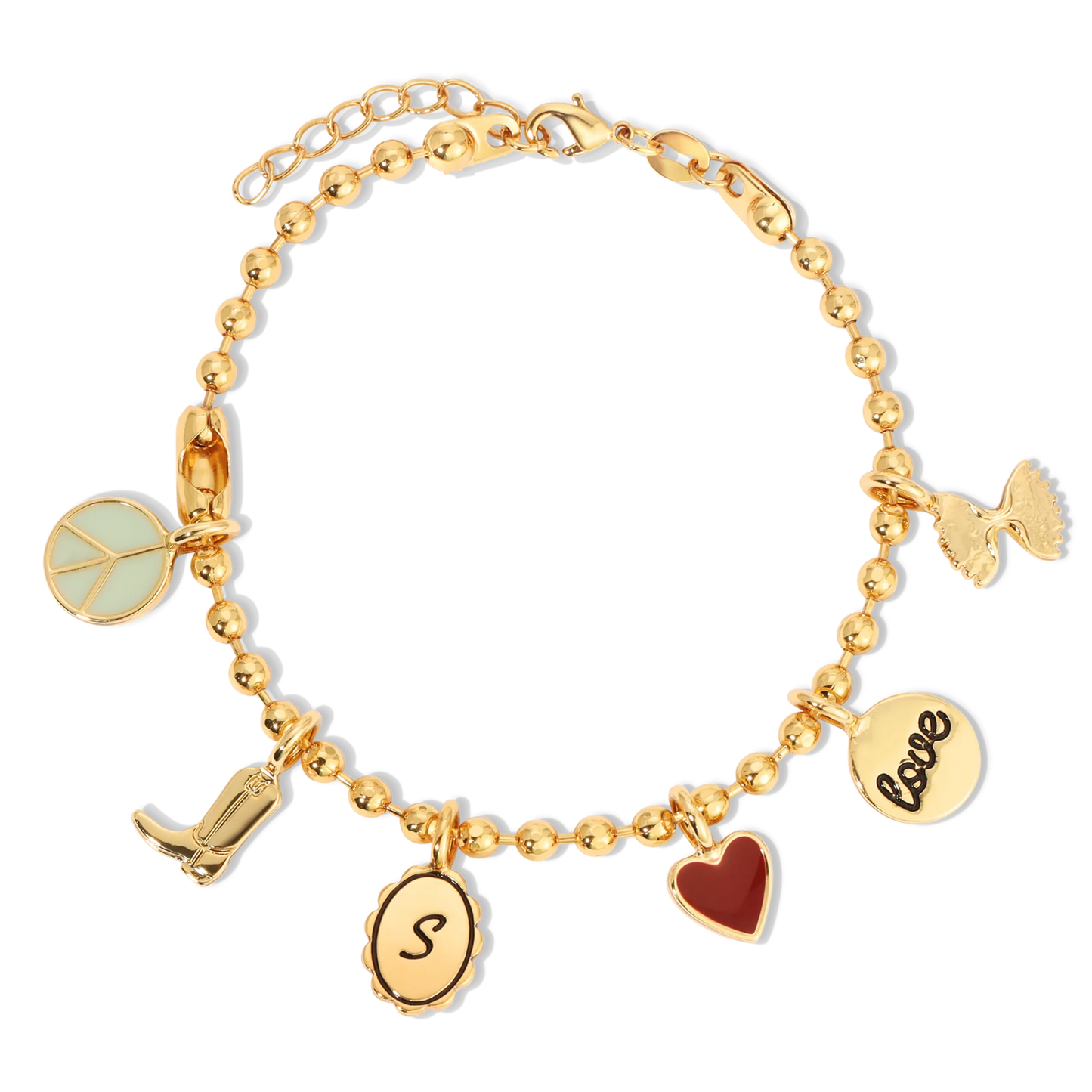 Lucky Feather - Charm Garden Bracelet Chain - Gold