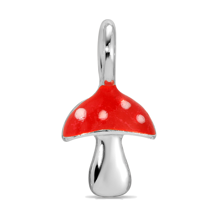 Lucky Feather - Charm Garden - Mushroom - Silver