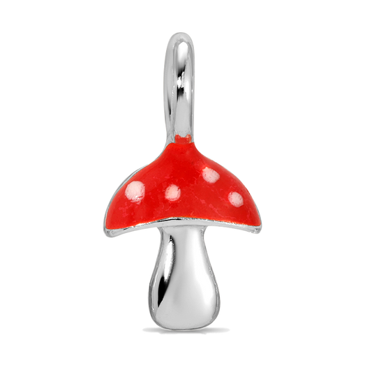 Lucky Feather - Charm Garden - Mushroom - Silver