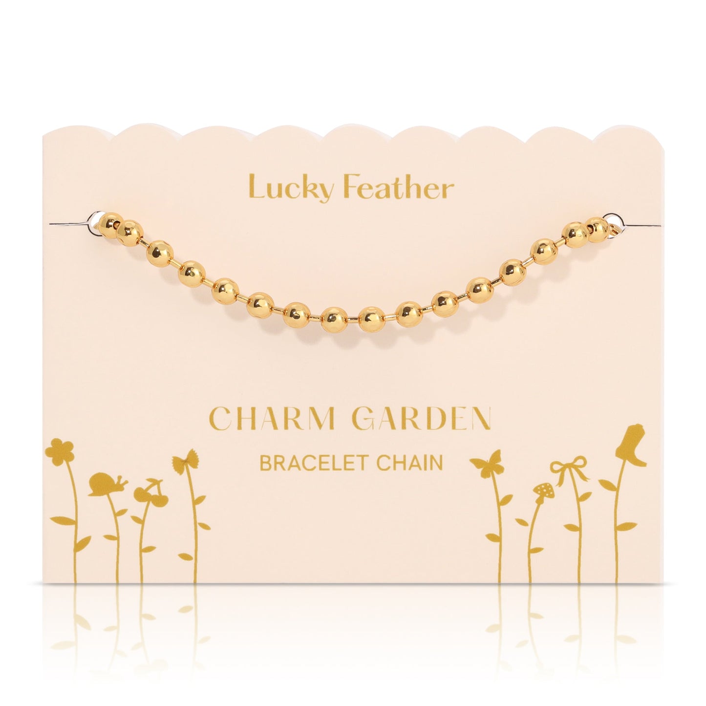 Lucky Feather - Charm Garden - Chain Bracelet - Gold