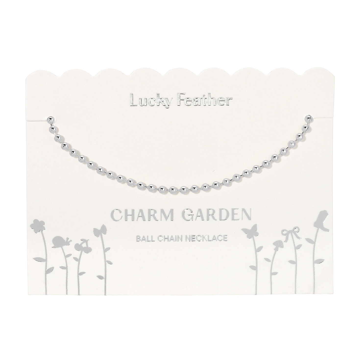 Lucky Feather - Charm Garden - Chain Necklace - Silver