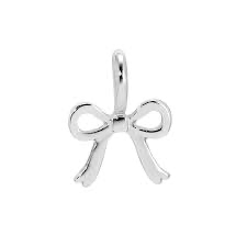 Lucky Feather - Charm Garden - Bow Charm - Silver