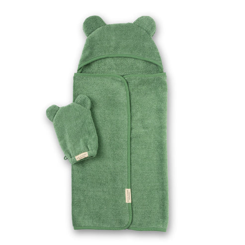 Bella Tunno - Hooded Towel & Wash Mitt Set - Sea Foam