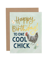 Happy Birthday to One Cool Chick - Birthday Card