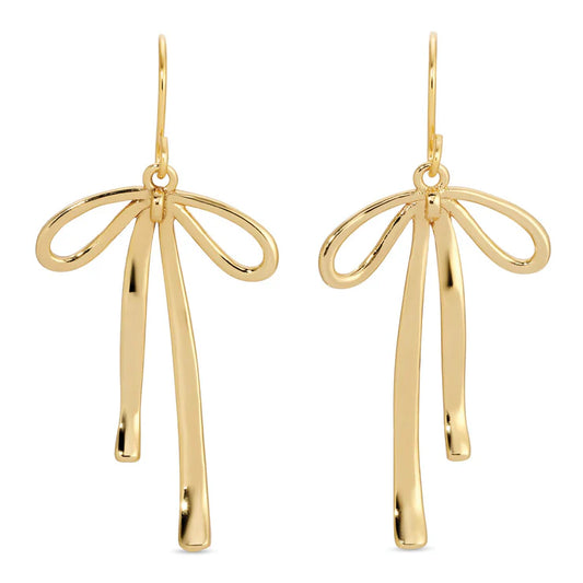 Flowy Long Bow Earrings