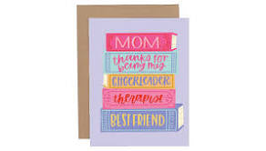 Mom Book Stack - Mother’s Day Greeting Card
