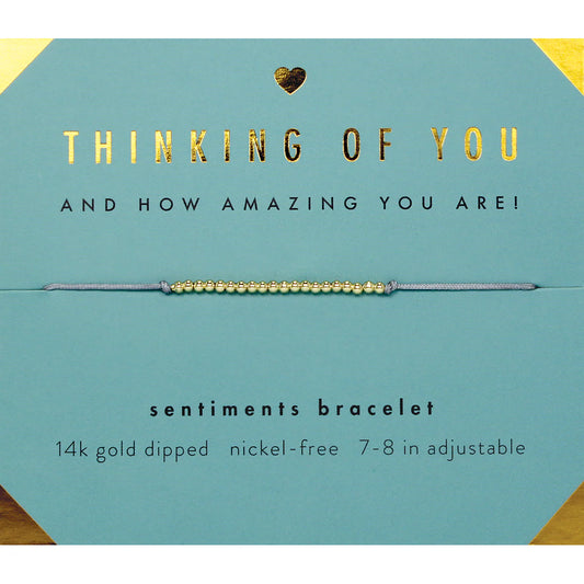 Sentiments Bracelet - Gold - Thinking of You