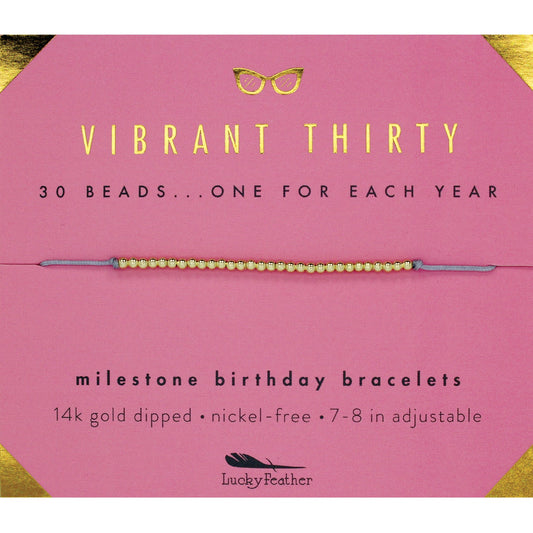 Milestone Birthday Bracelet - Gold - Thirty