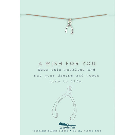 New Moon Silver Necklace - Wishbone