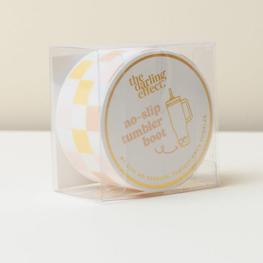 Tumbler Silicone Boot - Check Peach