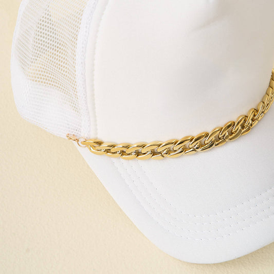 Trucker Hat Chain - Acrylic Gold