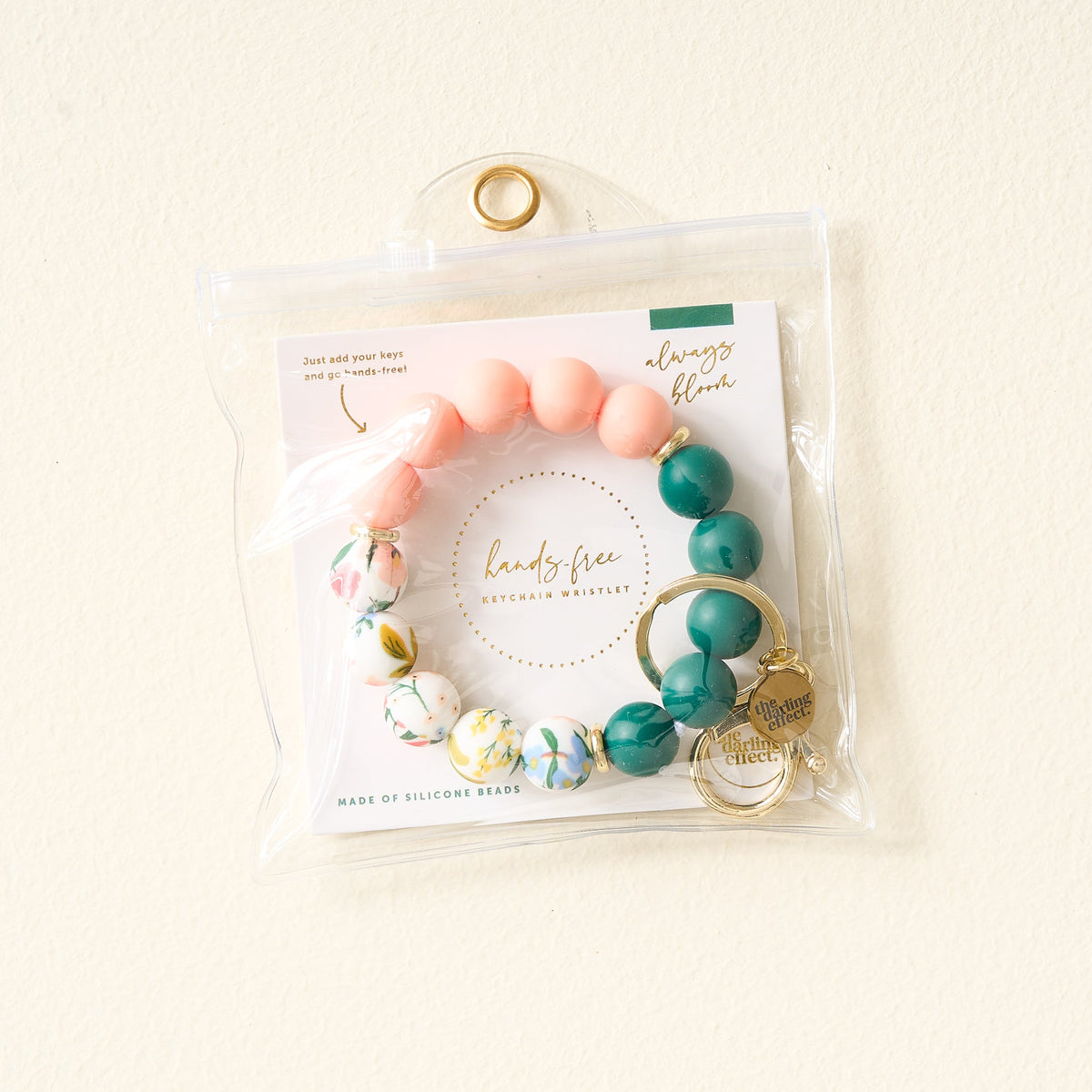 Hands-Free Keychain Wristlet - Country Cottage