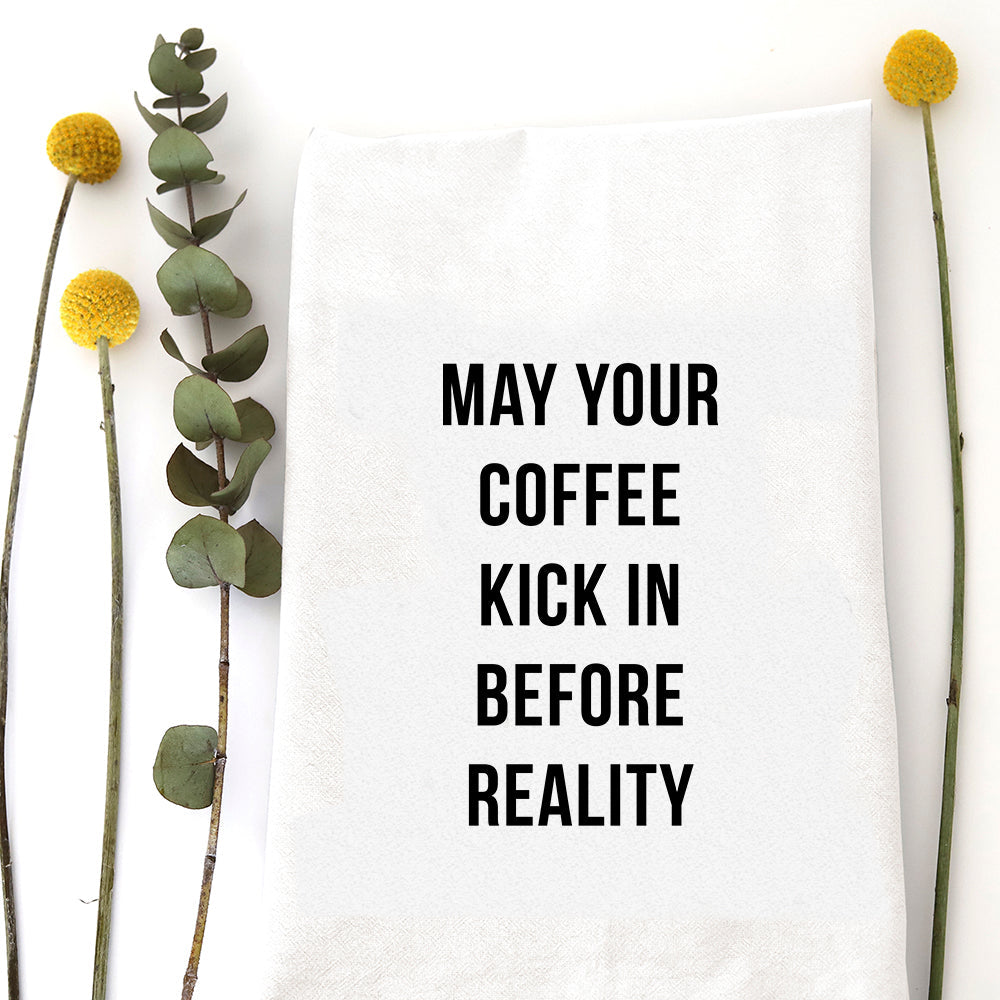 Coffee Kick In Tea Towel