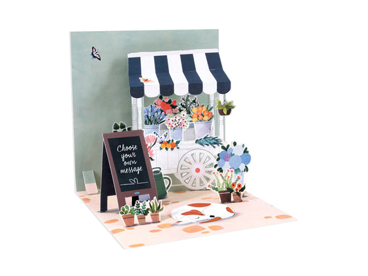 Flower Cart Pop-Up Trinkets Card