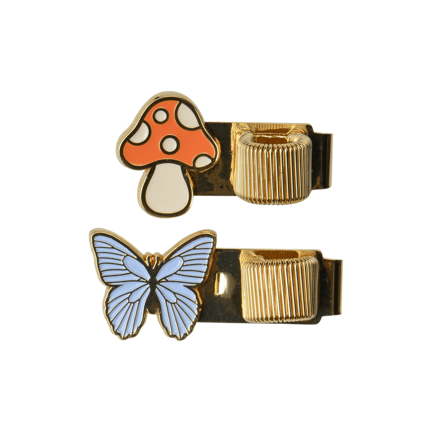 Pen Clips - Butterfly + Mushroom - Set of 2