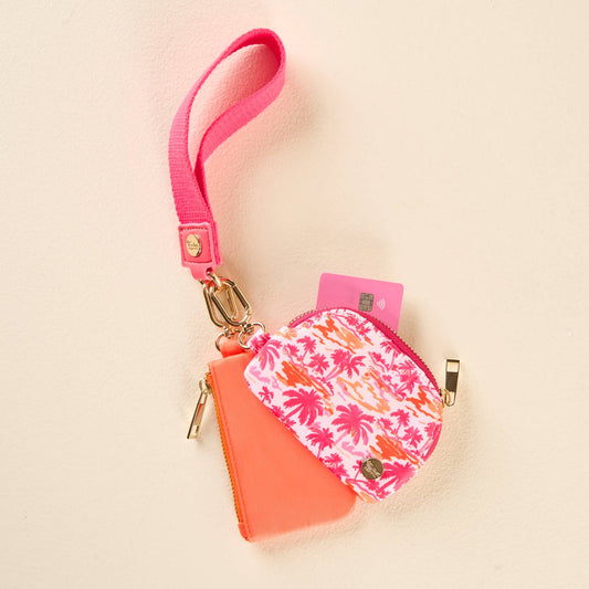 Dynamic Duo Pouch Wristlet - Paradise Palms