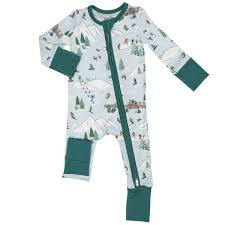 Winter Fun Skiers- 2 Way Zipper Romper